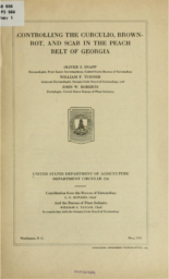 Controlling the curculis, brown rot and scab in the peach belt of Georgia by Oliver I. Snapp