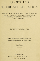 Foods and Their Adulteration by Harvey Washington Wiley