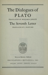 Protagoras by Plato, trans.  Benjamin Jowett