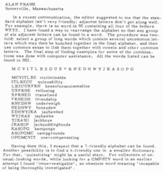 A FRIENDLY ALPHABET by ALAN FRANK