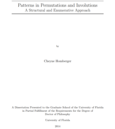 Patterns in Permutations and Involutions A Structural and Enumerative Approach by Cheyne Homberger