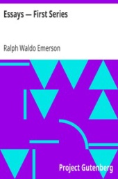 Essays — First Series by Ralph Waldo Emerson