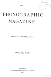 The Phonographic Magazine by Jerome B. Howard