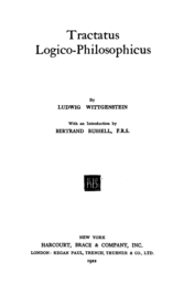 Tractatus Logico-Philosophicus by Ludwig Wittgenstein