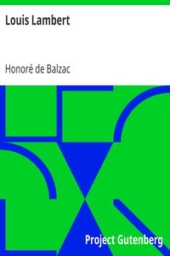 Louis Lambert by Honore de Balzac
